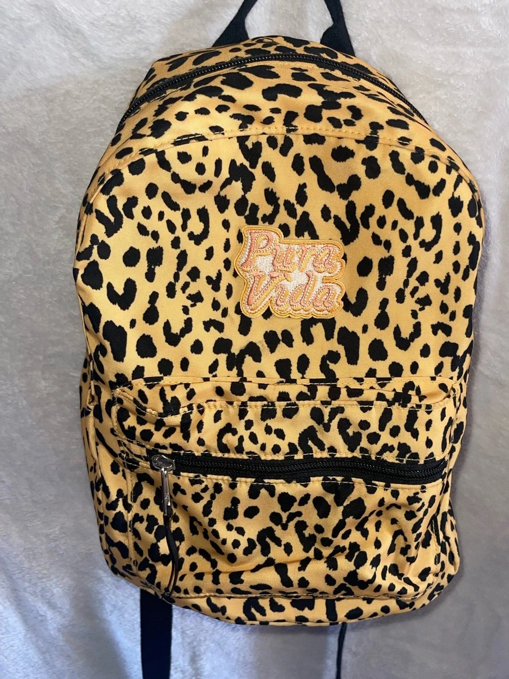 Puts Vida Leopard Print Kids Backpack in Brown, Yellow-Gold and Black